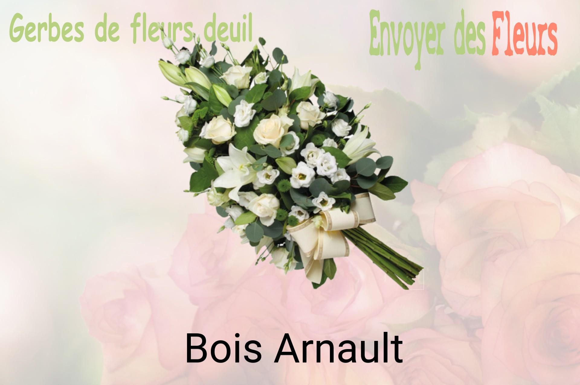 Gerbe de fleurs de deuil livrée à Bois-Arnault